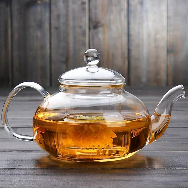 33.8 oz/ 1 Liter Borosilicate Glass Teapot with Removable Filter