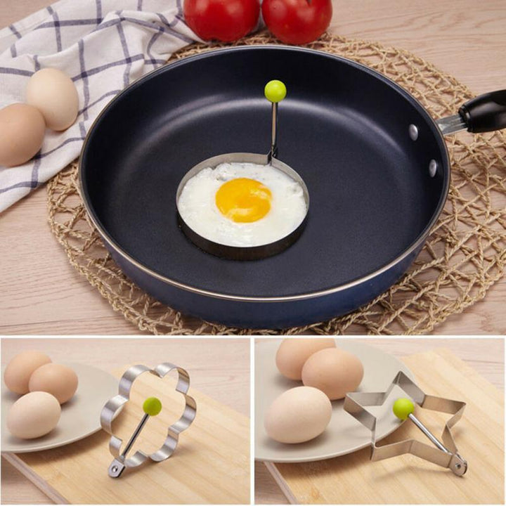 Stainless Steel 5 pc Egg and Pancake Mold Set